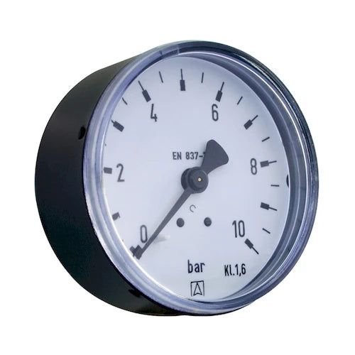Euro-Index manomètre axial 63 mm x 1/4 - 0/10 bar - pour réducteur de pression