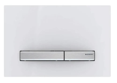 Geberit Sigma 50 plaque de commande - blanc alpine - avec 2 touches - synthétique
