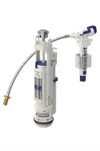 Geberit Unifill méchanisme de remplacement 2 touches avec robinet flotteur pour réservoir céramique-avec flexible de raccordement