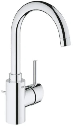 Grohe Concetto new mitigeur lavabo - chromé - avec col de cygne L-size - avec vidage automatique