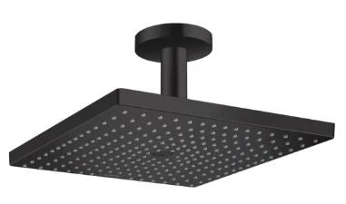 Hansgrohe Raindance E douche de tête montage au plafond 300 MM - 300 MM o noir mat 1 jet avec bras de douche
