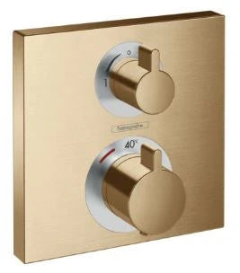 Hansgrohe Ecostat Square set de finition mural encastré bronze brossé 2 fonctions