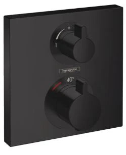 Hansgrohe Ecostat Square set de finition carré avec 2 fonctions - noir mat