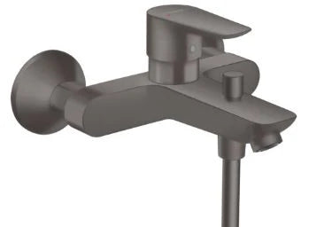 Hansgrohe Talis E mitigeur bain apparent noir brossé bec pour bain avec quickclean mousseur et inverseur