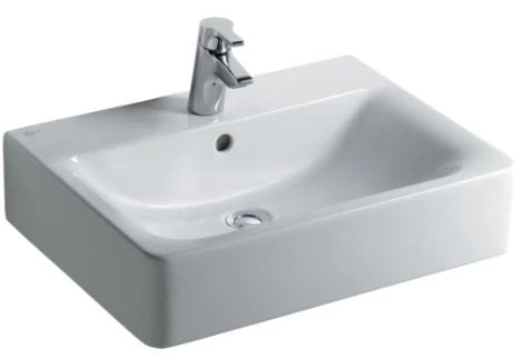 Ideal Standard Connect Cube lavabo 600 x 460 x 175 mm - blanc - avec trou de robinet - avec trop-plein
