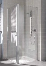 Kermi Cada XS TWD paroi latérale 900 x 2000 mm - réglage 860-910 mm - verre de sécurité ESG clair clean - profilé: argent poli
