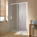 Kermi Cada XS G2L porte coulissante 1200 x 2000 mm - réglage 1160-1210 mm - SIHG ESG clair clean 2 parties avec partie fixe gauche - profilé: argent poli
