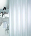 Coram Sealskin Granada rideau de douche 1800 x 2000 mm - blanc vinyle - sans anneaux - avec 12 trous