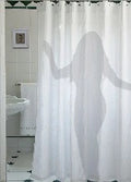DBJ Standard rideau de douche 1350 x 1800 mm - blanc - anneaux de suspension inclu