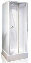 Procasa CA13 cabine de douche acryl 815 x 815 x 2020 mm - blanc - inclusif mitigeur douche, set de douche et set de raccordement