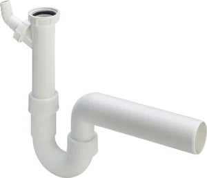 Viega PP siphon tubulaire simple avec WMA 6/4 x 40 mm - blanc - évacuation horizontale
