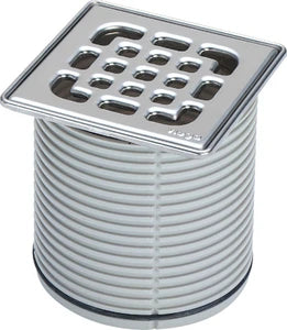 Viega Advantix rehausse 100 x 100 mm - grille inox