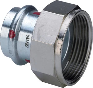 Viega Prestabo acier zingué raccord 2-pièces avec écrou libre joint plat FF 35 x 6/4 F