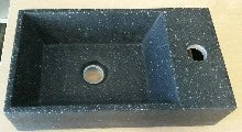 Procasa Thiny lave-mains 400 x 220 mm - belgian blue - avec trou de robinet droite - sans trop-plein