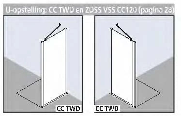 Kermi Cada XS TWD paroi latérale 900 x 2000 mm - réglage 860-910 mm - verre de sécurité ESG clair clean - profilé: argent poli