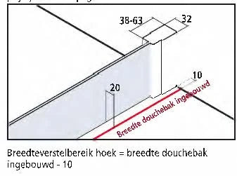 Kermi Cada XS TWD paroi latérale 900 x 2000 mm - réglage 860-910 mm - verre de sécurité ESG clair clean - profilé: argent poli