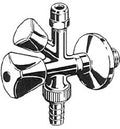 Schlosser 1720 robinet d'arrêt combi 1/2 x 3/4 x 10 mm - chromé - avec clapet anti-retour et raccordement machine à laver/lave-vaisselle