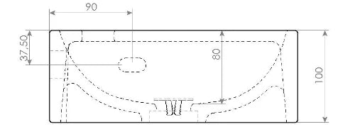Clou Flush 5 lave-mains d'angle 270 x 270 x 100 mm - blanc - céramique - avec trou de robinet - sans trop-plein - avec bouchon