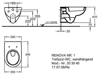 Geberit Renova Nr1 cuvette suspendue - blanc KeraTect - L355xp540 mm
