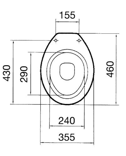 Procasa Normus toilette sorti H 355 x 460 mm - blanc antibac - pour réservoir suspendue