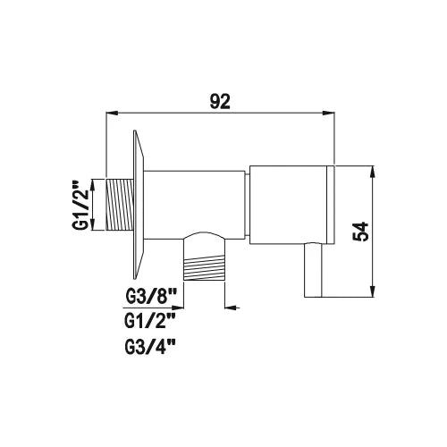 Procasa Universal set lave-mains (contient : crépine - siphon- robinet d'arrêt - tuyau 600 mm) - noir mat