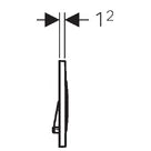 Geberit Sigma 20 plaque de commande - noir - avec 2 touches - anneau autour chromé