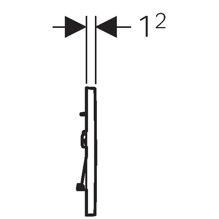 Geberit Sigma 20 (ex Sigma 30) plaque de commande - chromé - avec 2 touches - chromé touches en bas