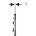 Geberit Sigma 20 (ex Sigma 30) plaque de commande - blanc or pour réservoir synthétique à encastrer 2 boutons de commande - or en bas de boutons