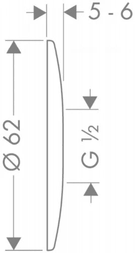ROSACE HANSGROHE 1/2 chromé