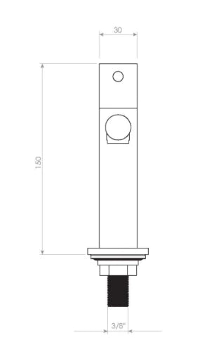 Clou Freddo robinet eau froide - bec 100 mm - chrome