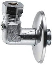 Frese robinet d'arrêt équerre 1/2 x 10 mm - chromé - avec vanne à bille