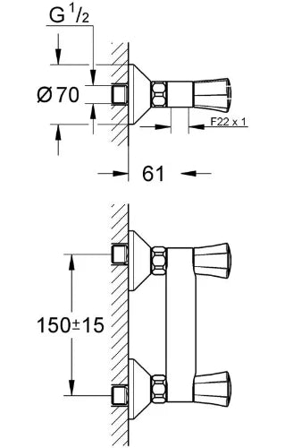 Grohe Costa L mélangeur douche 1/2 - chromé