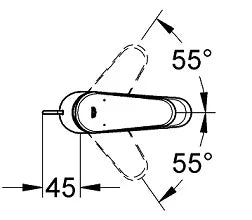 Grohe Eurodisc Cosmopolitan mitigeur lavabo 1/2 chromé vidage automatique - pour boiler écoulement libre