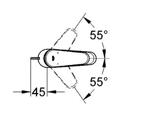 Grohe Eurodisc Cosmopolitan mitigeur lavabo - Ecojoy - chromé - avec vidage automatique - corps mince