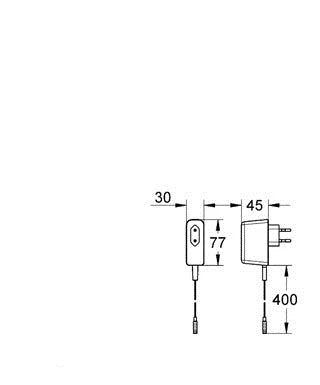 Grohe Eurosmart CE Robinet lavabo éléctronique 1/2 ecojoy chromé infrarood, sans mélange, 230 V