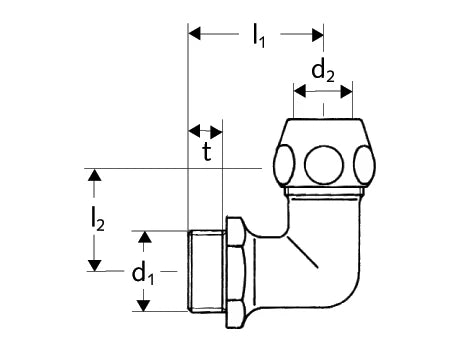 RACCORD EQUERRE SCHELL 3/8 M X 10 MM chromé