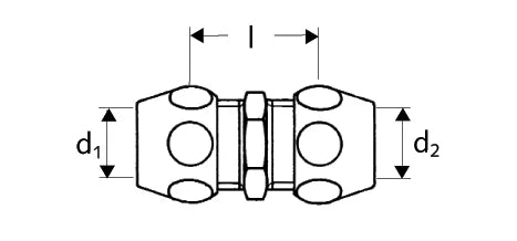 MANCHON SCHELL 12 MM X 12 MM chromé
