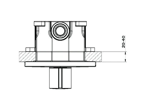Gessi Emporio mitigeur murale chromé thermostatique- excl corps d'encastrement