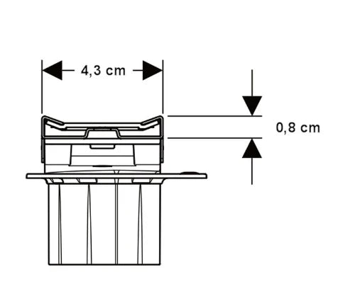 Geberit Cleanline 20 rigole de douche 300-900 mm - métal poli