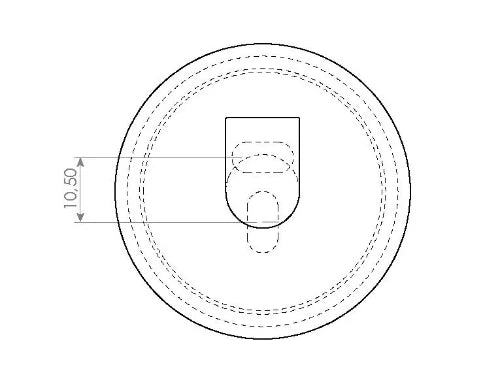 Clou Flat patère - chromé - set de 2 pièces