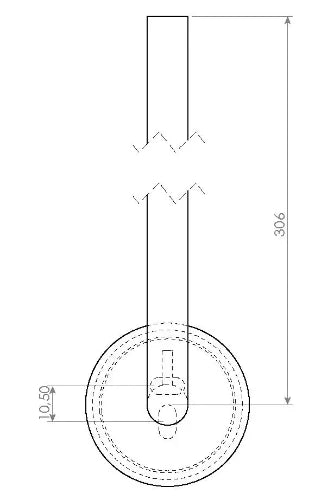 Clou Flat porte-rouleau de réserve - chromé