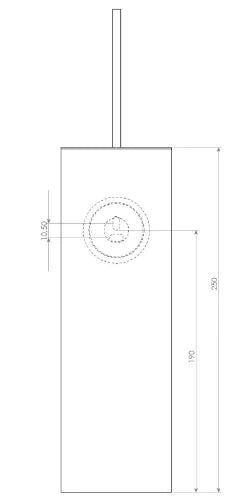 Clou Flat porte-brosse wc - chromé