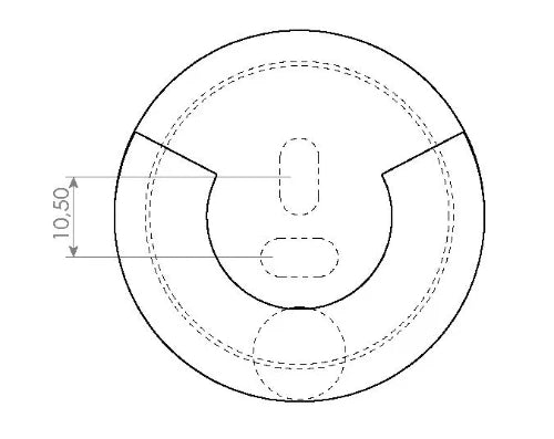 Clou Flat patère double - chromé