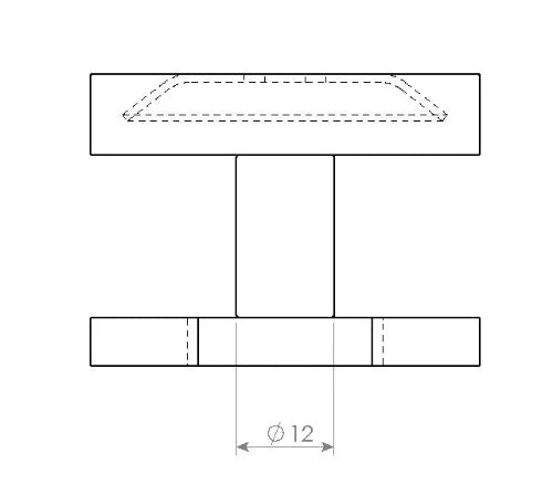 Clou Flat patère double - chromé