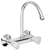 Grohe Costa L mélangeur cuisine modèle mural - chromé - avec bec orientable 185 mm