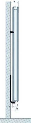 Radson Vertical porte-serviette 600 mm - Ral 9016 blanc signalisation