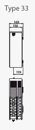 Stelrad Novello ECO radiateur à panneaux H900xT33xB1100 - 3498 Watt (EN442 75/65/20) - Ral 9016 blanc signalisation