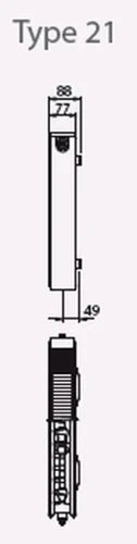 Stelrad Novello ECO radiateur à panneaux H900xT21xB500 - 918 Watt (EN442 75/65/20) - Ral 9016 blanc signalisation