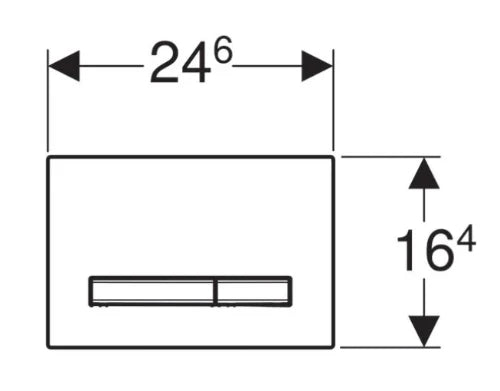 Geberit Sigma 50 plaque de commande - noir 24,6 - 1,3 o 16,4 ! cm synthétique pour rinçage avec 2 volumes