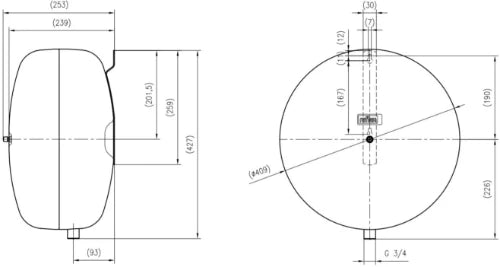 Reflex C 25 vase d'expansion (cv) 25 l x 3/4 - 1 bar